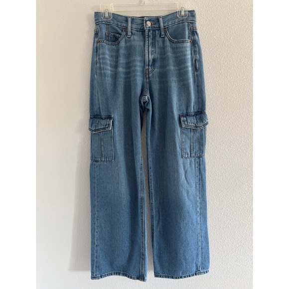 Old Navy Denim - Old Navy Jeans Womens 0 Blue Denim Wide Leg High Rise Preppy Y2K Capsule‎ Boho